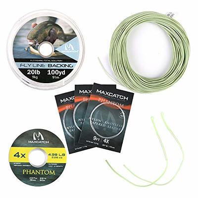 HERCULES Fly Fishing Line Floating Weight Forward Fly Line With Double Welded Loop, Gold & Moss Green, WF6F 100FT