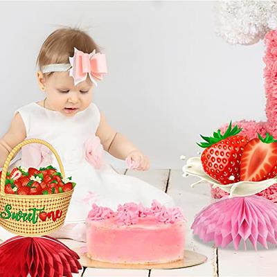  10Pcs Berry First Birthday Decorations Honeycomb Centerpieces  for Baby Girls, Strawberry Theme 1st Birthday Table Centerpiece Party  Supplies, Berry Sweet One Birthday Party Table Topper Decor : Toys & Games