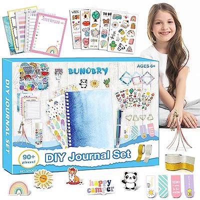  Bunobry Journaling Kit Gifts for 8 9 10 11 12 Year Old Girl, Journal Set for Teen Girl Gifts Age 8-10 Girls Diary Art Kits for Kids Toys  for Birthday Girl Gift