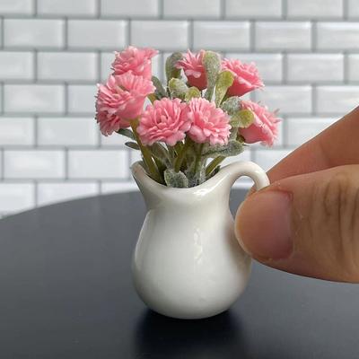 Dollhouse Miniature Flowers in Vase Dollhouse Living Room Decoration 1 12Th  Scale Cute Flower With For Dolls House - Yahoo Shopping