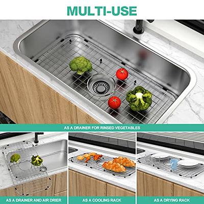 MELIHOME New 27.36 x 13.5 Sink Protectors for Kitchen Sink, SUS304  Stainless Steel Sink Bottom Grid, Large Single Bowl Sink Rack Metal  Farmhouse Farm Kitchen Sink Grate Mat Accessories - Yahoo Shopping