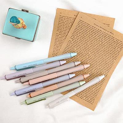 WRITECH Gel Pens Journaling Highlighters: Journal Set Aesthetic Assorted  Pastel Color Ink 0.5mm Fine Point Retractable 0.7mm Black Pen Smooth  Writing