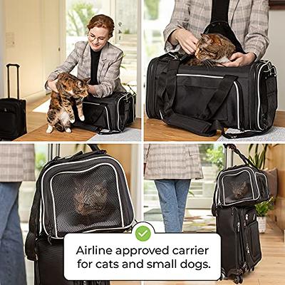 ScratchMe Pet Travel Carrier Soft Sided Portable Bag for Cats, Small Dogs, or