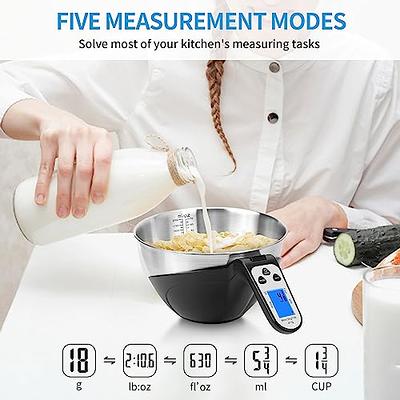 Food Scale Digital Scale Kitchen Scales Digital Weight, YONCON Baking Scale  for Bakers, Candle Making or Soap Making with Stainless Steel Large