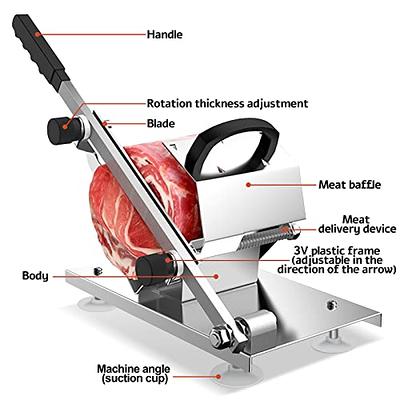 Vertical Mandoline Slicer, for Vegetables Cutting Frozen Meal or Sausages  Mandoline Slicer For, Fruit Slicer with Container, Thickness Adjuster Multi