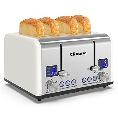 BUYDEEM DT620 2-Slice Toaster, Extra Wide Slots, Retro Stainless Steel with  High Lift Lever, Bagel and Muffin Function, Removal Crumb Tray, 7-Shade