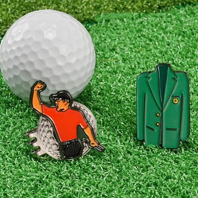 4 Pieces Golf Tee Holder Golf Ball Carry Bag Pouch Golf Ball Holder  Keychain Belt Clip Golf Gifts Accessories Golf Pattern