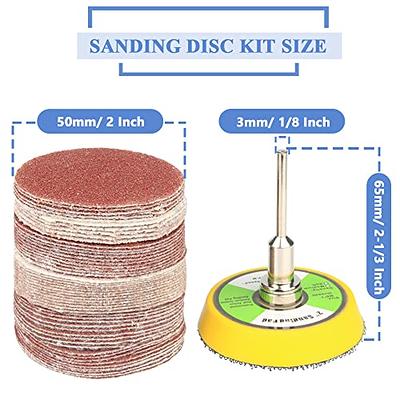 50pcs Sandpapers Set Kit Grit Sander Attachments Replacement Parts