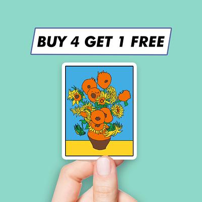 Aesthetic Art Stickers, Van Gogh Laptop Decal, Van Gogh Art Stickers