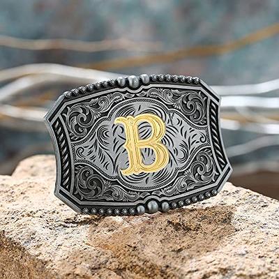 Western Gold Silver Buckle Rodeo Cowboy 2'' 