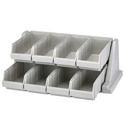 Cambro 8 Bin Speckled Grey Polyethylene Condiment Organizer - 25 1