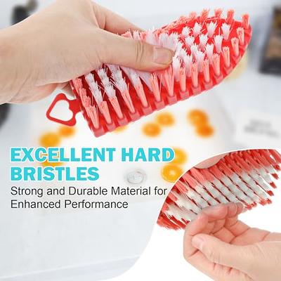 Superio Nail Brush Cleaner with Handle - Durable Brush Scrubber To Clean  Toes Fingernails Hand Scrubber All Surface Cleaning Red Heavy Duty Scrub Brush  Stiff Bristles Easy To Hold 1 Red