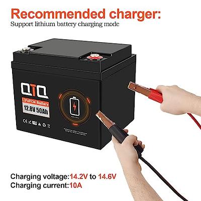 QTQ 12V 50Ah LiFePO4 Lithium Battery, 5000+ Cycles Rechargeable Deep Cycle  Battery, Built-in 50A BMS, 10 Years Lifetime, Perfect for Solar, RV,  Marine, Home Storage, Outdoor Camping (12V 50AH)… - Yahoo Shopping