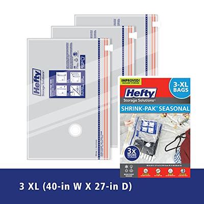 Hefty Shrink-Pak - 3 Extra Large Vacuum Storage Bags for Storage for  Clothes, Pillows, Towels, or Blankets - Space Saver Vacuum Sealer Bags  Ideal Under Bed Storage Solutions - Yahoo Shopping