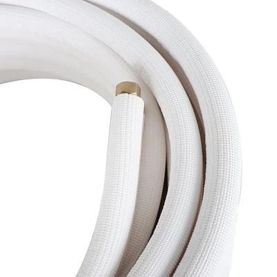 50FT Air Conditioning Copper Tubing Pipe Extension 3/8 Inch and 5/8 Inch  Twin Copper Pipes Insulated Copper Pipes Fit for Mini Split Air Conditioner  