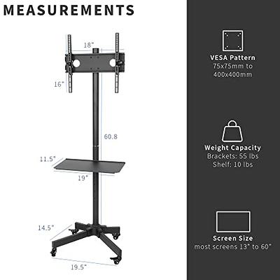 VIVO Mobile TV Cart for 13-60 inch Screens up to 55 lbs, LCD LED OLED