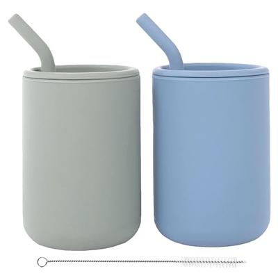 ABIDIA - Silicone Baby Training Cup with Straw Spill Proof