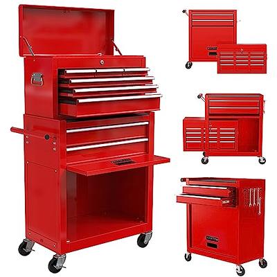 INTERGREAT Rolling Tool Chest with Wheels and 8 Drawers, Detachable Large  Tool Cabinet with Lock for Garage, Locking Mechanic Tool Cart with Black