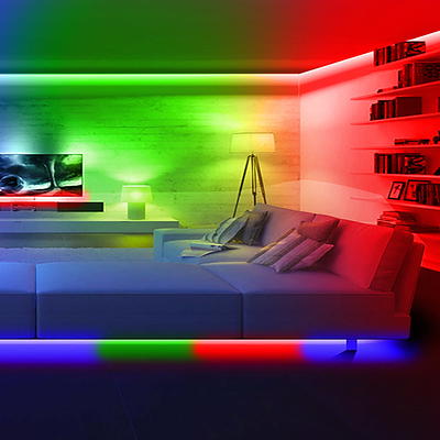 Xtreme Lit 16.4ft Color Flow Multi-Color Indoor LED Light Strip, Remote  Control