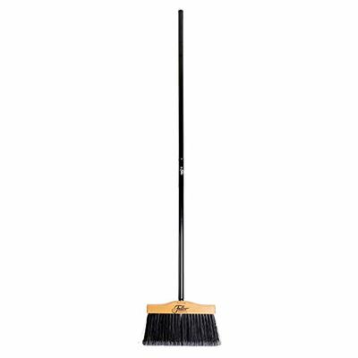 Fuller Brush Wooden House Broom - Heavy-Duty Wide Wood Sweeper Head with  Long Bristles for Sweeping Indoor-Outdoor and 2-Pc Black Steel Handle 