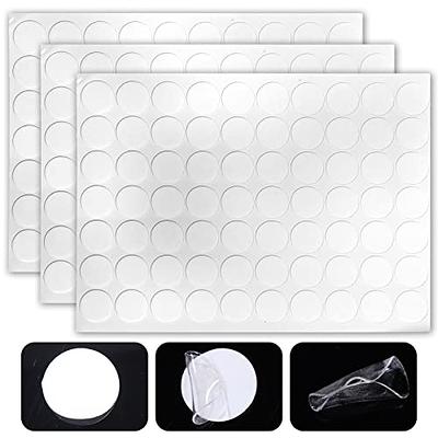 490 Pieces Clear Sticky Tack Removable Round Putty Reusable Transparent  Double-S