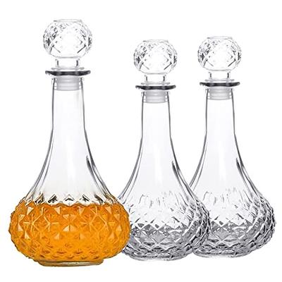 Cadamada Glass Bottles with Caps, 27 Oz Whisky Decanter , Delicate Decanter  Set-for Tequila, Brandy, Scotch and Vodka, Gift Giving, Bar and Party