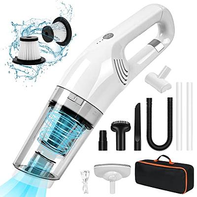 SAKOLD Handheld Vacuum Mini Portable Rechargeable Car Vacuum Cleaner  Cordless with 8000PA Powerful Suction for Car Home and Office, with 2  Washable