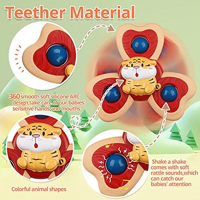 3PCS ALASOU Suction Cup Spinner Toys for 1 Year Old Boy Girl|Spinning Top  Toddler Toys Age 1-2|1 2 Year Old Boy Birthday Gift|Baby Bath Toys for Kids