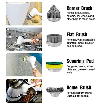 Electric Spin Scrubber, Cordless Electric Cleaning Brush with Auto  Detergent Dispenser & 2 Adjustable Speeds, Portable