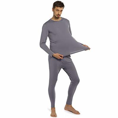 ViCherub Thermal Underwear for Men Fleece Lined Long Johns Thermals Top and  Bottom Set Base Layer for Cold Weather Black S at  Men's Clothing  store