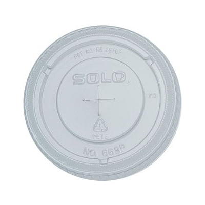 Solo Clear Flat Plastic Lid w/Straw Slot at WebstaurantStore