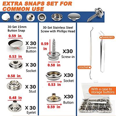 Heavy Duty Snap Fasteners Kit Snap Fastener Pliers for Metal Snaps