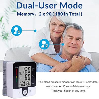 Blood Pressure Monitor Automatic Wrist Blood Pressure Monitors for Home Use  BP Machine Cuff Digital Large LCD Display 2X99 Readings with Carrying Case  - Yahoo Shopping