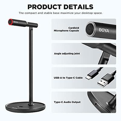 FDUCE USB Plug&Play Computer Microphone, Professional Studio PC Mic with  Tripod for Gaming, Streaming, Podcast, Chatting,  on Mac 