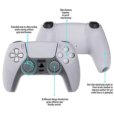 PlayVital Samurai Edition White Anti-Slip Controller Grip Silicone