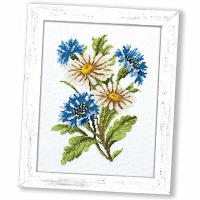 Povitrulya Wild Flowers Cross Stitch Kit 'Chamomile and Cornflowers' Easy  Counted Pattern Included - Yahoo Shopping