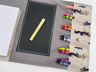 Activity Wallet, Travel Crayon Roll, Chalkboard Mat, Case, Kid