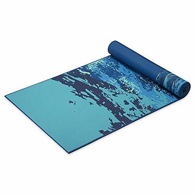 Gaiam Premium Yoga Mat Print Reversible 6mm Thick Non Slip Two Unique Prints  for sale online