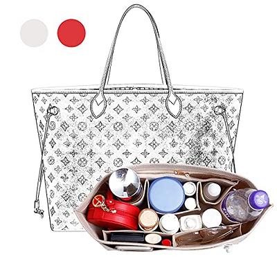 Doxo Purse Organizer Insert for Handbags & Base Shaper Combination,Tote Bag  Organizer Insert with 6 Sizes,Compatible with LV Speedy & Neverfull ON THE
