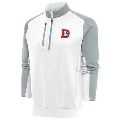 Men's Antigua Heathered Charcoal Dallas Cowboys Gambit Quarter-Zip Pullover  Top