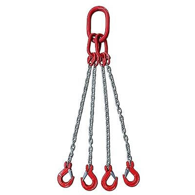 Chain Sling 1/4Inch X 5 Ft 6620lb 4Leg with Sling Hooks and