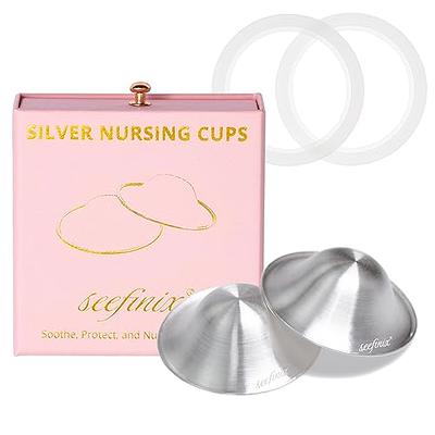 the Original Silver Nursing Cups, Nipple Shields for Nursing Newborn,  Nursing Si