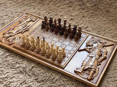 Handmade Olive Wood Chess Set With Storage