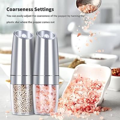 KSL Electric Salt and Pepper Grinder Set - Christmas Gift Idea - Adjustable  Motorized Electrical Powered Auto Shakers Holiday kit - Automatic Power