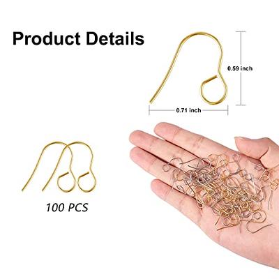 WEWAYSMILE 100 Pcs Earring Hooks for Jewelry Making