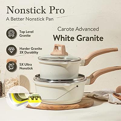 Carote Nonstick Pots and Pans Set, 8 Pcs Granite Stone Kitchen