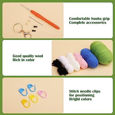 UzecPk Crochet Kit for Beginners, Knitting Kit, 4 Pcs Crochet Coasters Kits  with Crochet Yarn, Crochet Hook, Step-by-Step Instructions Video, Crochet