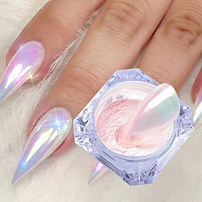 Holographic Nail Glitter Rainbow Neon Nail Powder Effect Nail Art