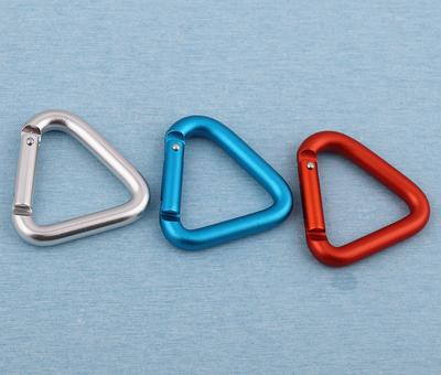 10Pcs Aluminum Snap Hook Carabiner D-Ring Key Chain Clip Keychain Hiking  Camping 