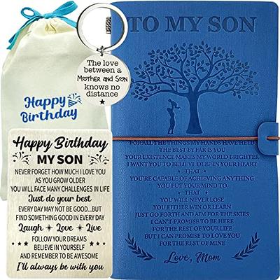 Gifts for Son Birthday, Son Journal from Mom, Son Birthday Card